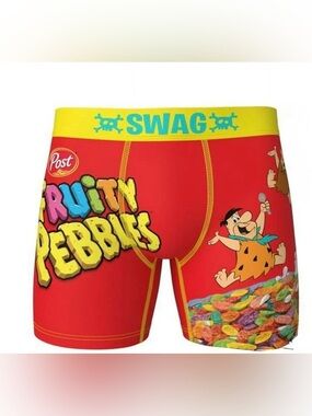 NWOT Swag Fruity Pebbles Boxer Briefs Mens XL Fun Underwear Flintstones  No Box